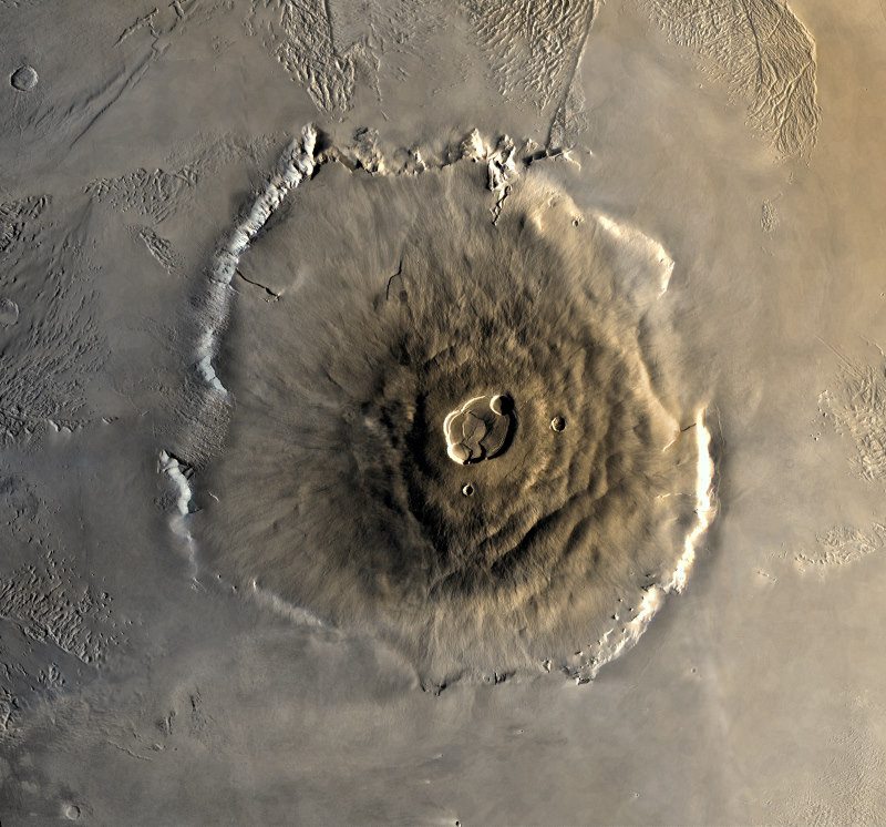 Mars: Der Olympus Mons ist der höchste Berg im Sonnensystem. | NASA, frei verwendbar