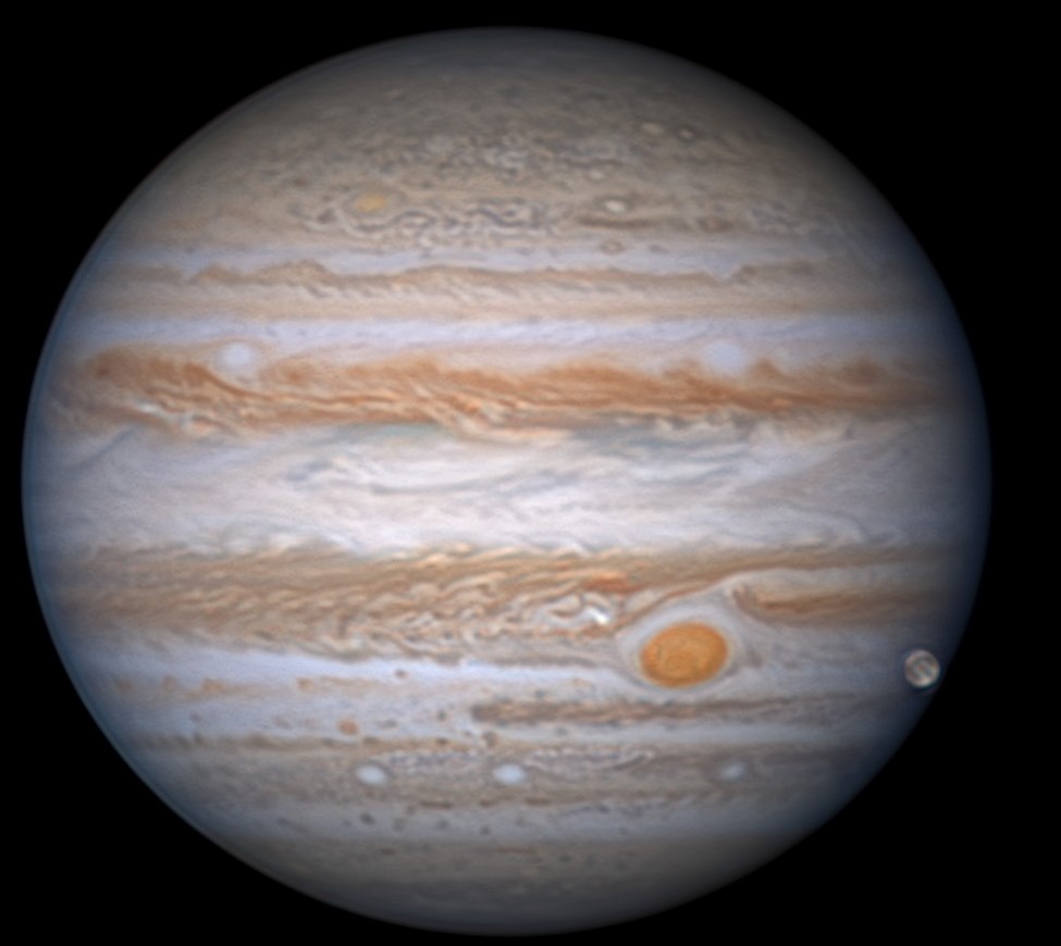 Der Jupiter mit dem Mond Ganymed, gesehen von Christopher Go (Philippinen) am 9. Dezember 2025