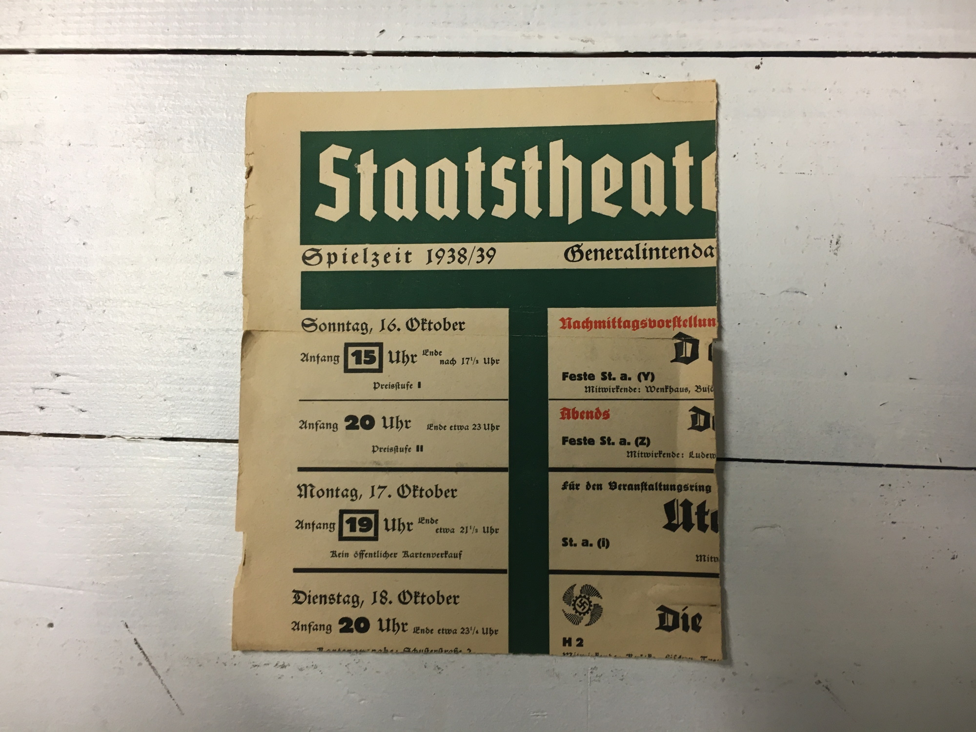 Wir vom Archiv 50: Tanzmatinee 1938 | Theatermuseum