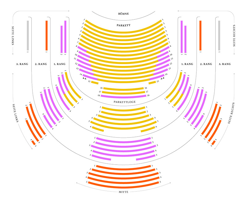 Saalplan Opernhaus Düsseldorf 2020