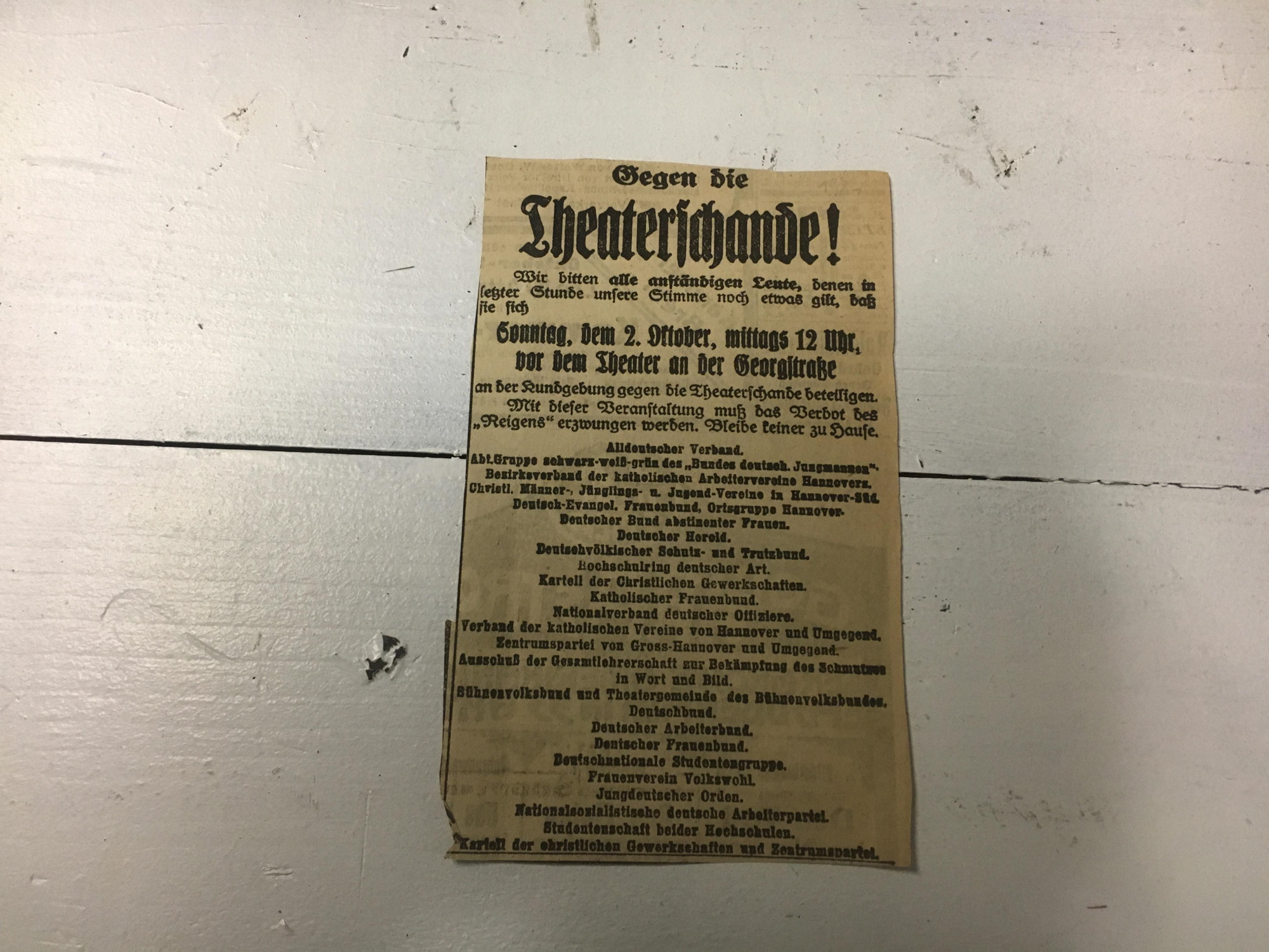 Wir vom Archiv 40: Eine Theaterschande: Arthur Schnitzlers Reigen, Hannover 1921
