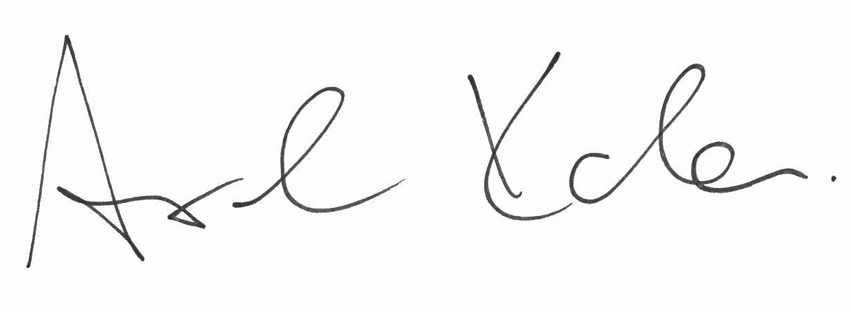Axel Kober Unterschrift