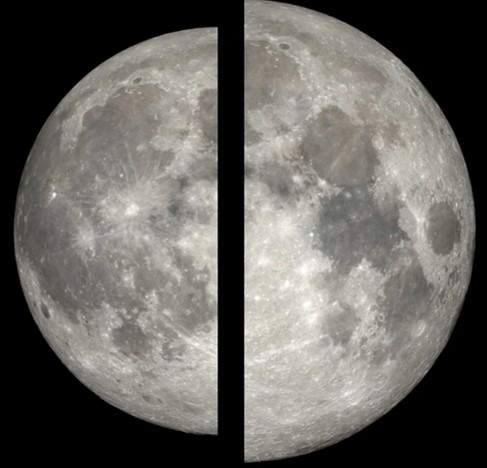 Vergleich der Größe eines „Supermondes“ mit einem besonders kleinen Vollmond